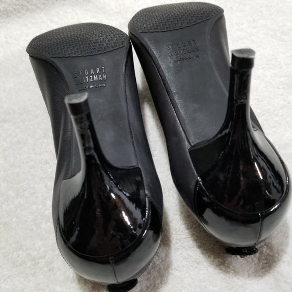 Stuart Weitzman leather with metal logo pump shoes - Picture 8 of 8